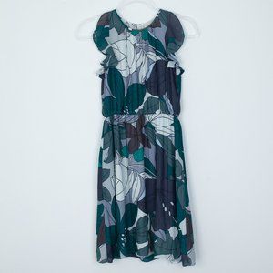 Ann Taylor Loft Flutter Sleeve Floral Dress Size XS